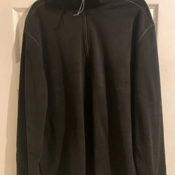 Men’s Half Zip pullover All Black - Picture 2 of 7